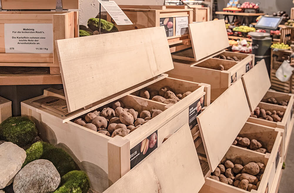 Herdöfpelkiste (Kartoffelkiste) für die perfekte Lagerung vom Bergholzzentrum Florinett in Bergün